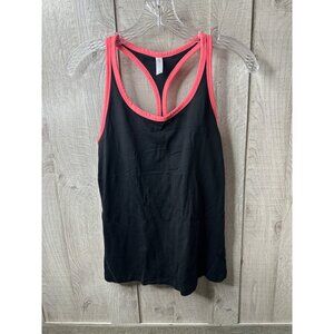 GapFit Womens Racerback Tank Top Medium Black & Pink Nylon/Spandex Blend